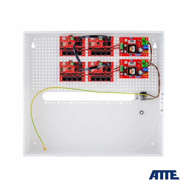 ATTE Zestaw IP-17-11-H do 17 kamer IP, w obudowie wewnętrznej ABOX-H