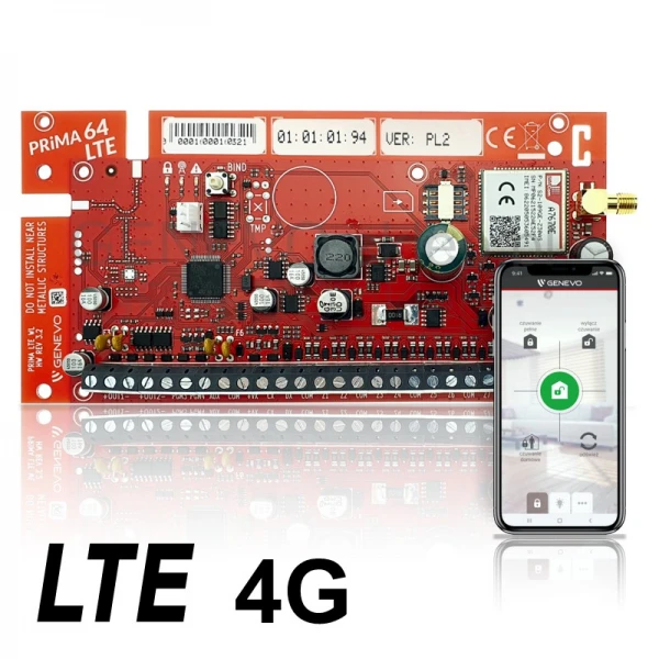 Centrala alarmowa GSM płyta główna Genevo PRiMA 64 LTE