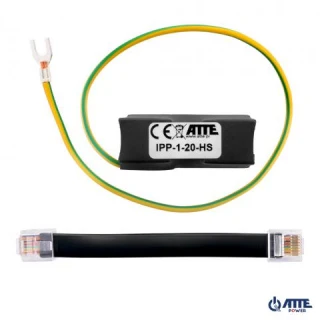 ATTE IPP-1-20-HS ogranicznik przepięć dla urządzeń Gigabit Ethernet 10/100/1000 Mbps oraz PoE PASSIVE / 802.3af / 802.3at