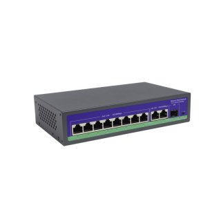 Switch SW-8P2GS/H 8x PoE 802.3af, 2x UPLINK 1000 Mbps, 1x SFP 1000 Mbps TAYAMA